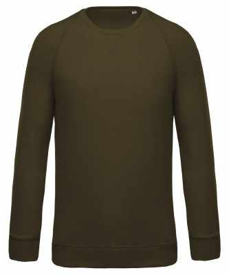 Felpa da uomo in cotone biologico con scollo a giro e maniche raglan - cod. RWKB480
