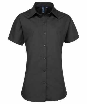 Camicia da donna a maniche corte in popeline Supreme - cod. RWPR309
