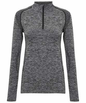 Top da donna TriDri® senza cuciture '3D fit' multi-sport con zip - cod. RWTR205