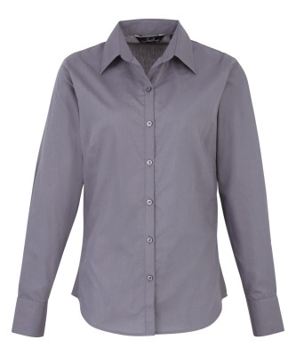 Camicetta da donna a maniche lunghe in popeline - cod. RWPR300 Camicetta da donna a maniche lunghe in popeline - cod. RWPR300
