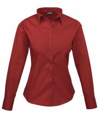 Camicetta da donna a maniche lunghe in popeline - cod. RWPR300 Camicetta da donna a maniche lunghe in popeline - cod. RWPR300