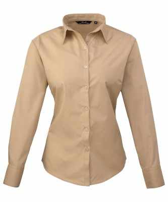 Camicetta da donna a maniche lunghe in popeline - cod. RWPR300 Camicetta da donna a maniche lunghe in popeline - cod. RWPR300