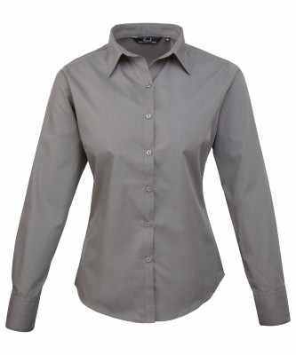 Camicetta da donna a maniche lunghe in popeline - cod. RWPR300 Camicetta da donna a maniche lunghe in popeline - cod. RWPR300
