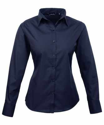 Camicetta da donna a maniche lunghe in popeline - cod. RWPR300 Camicetta da donna a maniche lunghe in popeline - cod. RWPR300