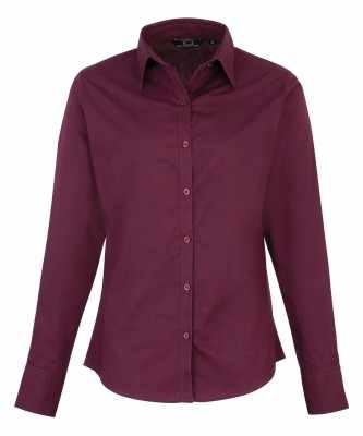 Camicetta da donna a maniche lunghe in popeline - cod. RWPR300 Camicetta da donna a maniche lunghe in popeline - cod. RWPR300