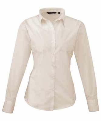 Camicetta da donna a maniche lunghe in popeline - cod. RWPR300 Camicetta da donna a maniche lunghe in popeline - cod. RWPR300