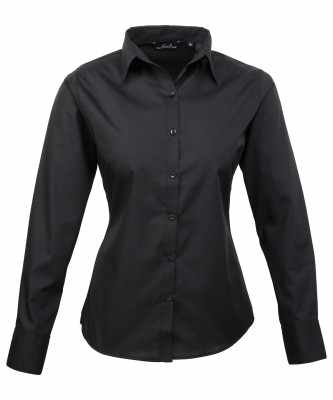 Camicetta da donna a maniche lunghe in popeline - cod. RWPR300 Camicetta da donna a maniche lunghe in popeline - cod. RWPR300