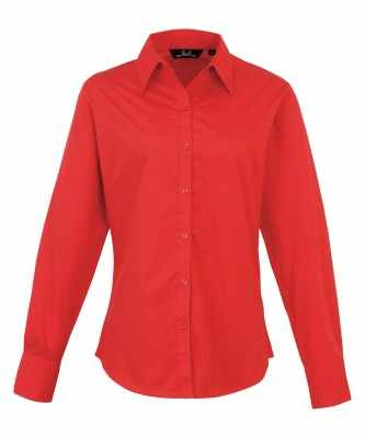 Camicetta da donna a maniche lunghe in popeline - cod. RWPR300 Camicetta da donna a maniche lunghe in popeline - cod. RWPR300