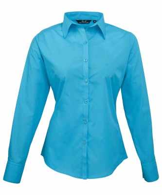 Camicetta da donna a maniche lunghe in popeline - cod. RWPR300 Camicetta da donna a maniche lunghe in popeline - cod. RWPR300