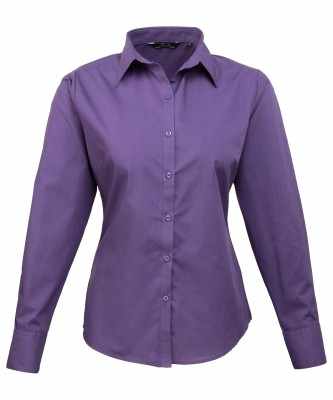 Camicetta da donna a maniche lunghe in popeline - cod. RWPR300 Camicetta da donna a maniche lunghe in popeline - cod. RWPR300
