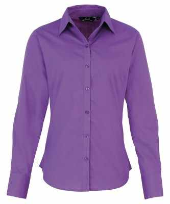 Camicetta da donna a maniche lunghe in popeline - cod. RWPR300 Camicetta da donna a maniche lunghe in popeline - cod. RWPR300