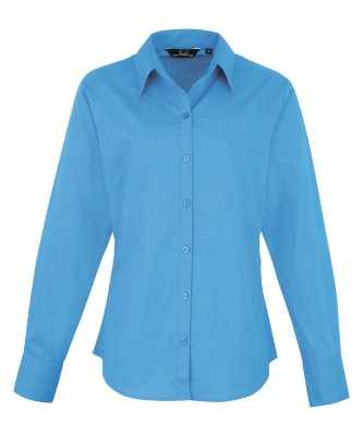 Camicetta da donna a maniche lunghe in popeline - cod. RWPR300 Camicetta da donna a maniche lunghe in popeline - cod. RWPR300