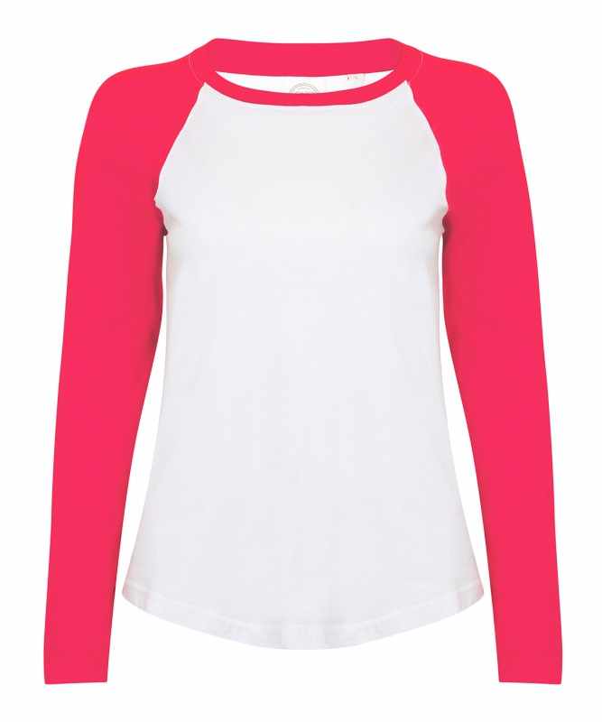 T-shirt da baseball a maniche lunghe da donna - cod. RWSK271