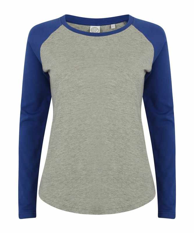 T-shirt da baseball a maniche lunghe da donna - cod. RWSK271