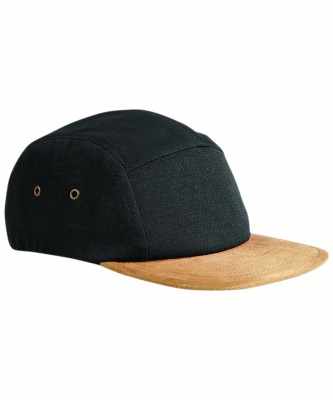 Cappellino con visiera in pelle scamosciata a 5 pannelli - cod. RWBC658