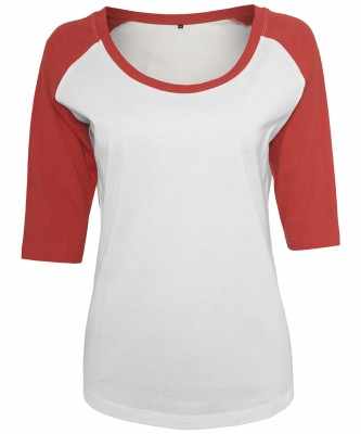 Maglietta raglan a contrasto ¾ da donna - cod. RWBY022