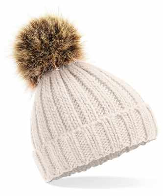 Berretto spesso con pompon di pelliccia per neonati/bambini - cod. RWB412A