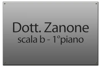 Targhe in alluminio f.to 7x20 cm. da incidere su 2 righe