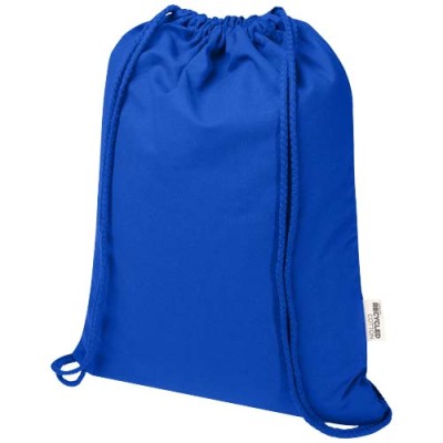 Borsa con cordoncino in materiale riciclato GRS da 140 g/m² Oregon Blend - 5L - cod. P120761 Borsa con cordoncino in materiale riciclato GRS da 140 g/m² Oregon Blend - 5L - cod. P120761