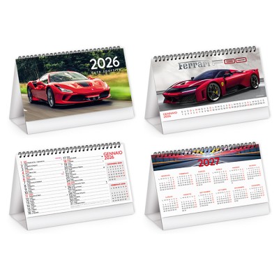 Calendarietto da tavolo personalizzato Auto sportive Calendarietto da tavolo personalizzato Auto sportive