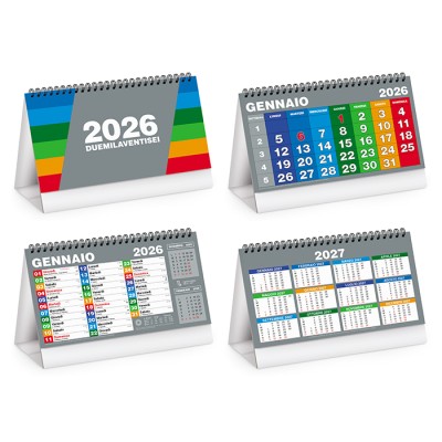 Calendarietto multicolor da tavolo personalizzato Calendarietto multicolor da tavolo personalizzato