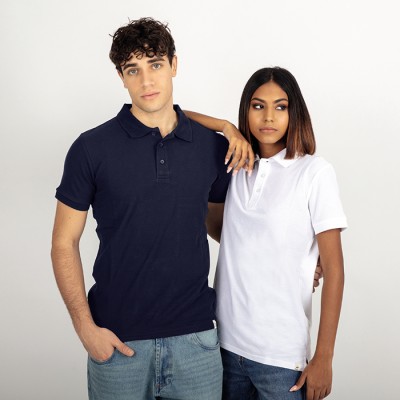 Polo mezza manica cotone biologico piquet - Rio white cod. NK231
