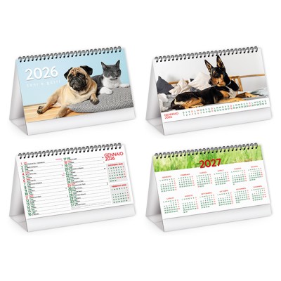 Calendarietto da tavolo personalizzato "Cani e gatti" Calendarietto da tavolo personalizzato "Cani e gatti"