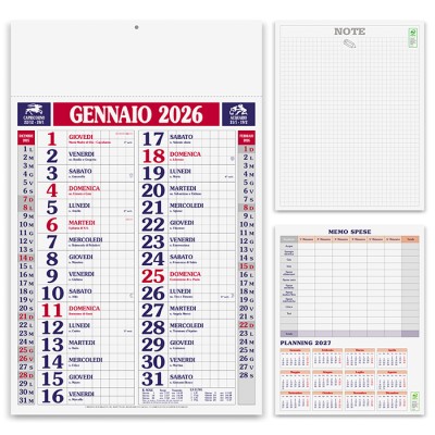 Olandese mensile 12 fogli - Quadrettato cod. PA610
