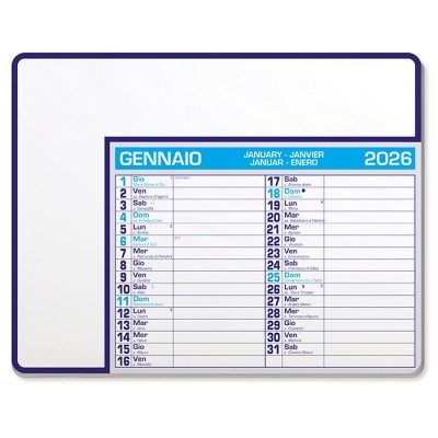 Tappetino mouse calendario - Calendar pad edge cod. PA782