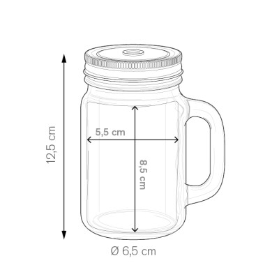 Vasetto in vetro robusto - Jar glass cod. PC478