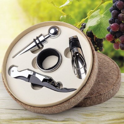 Set da vino in sughero - Wino cod. PC760
