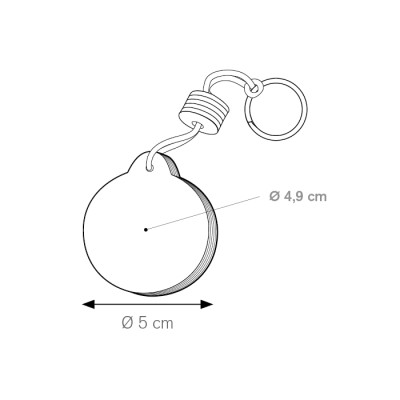 Portachiavi galleggiante - Round cod. PE401