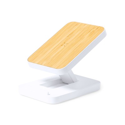 Caricatore wireless pieghevole in bambù e abs - Foldable charger cod. PF331