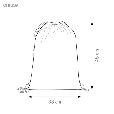 Sacca zaino 100% cotone riciclato - Melissa cod. PG179
