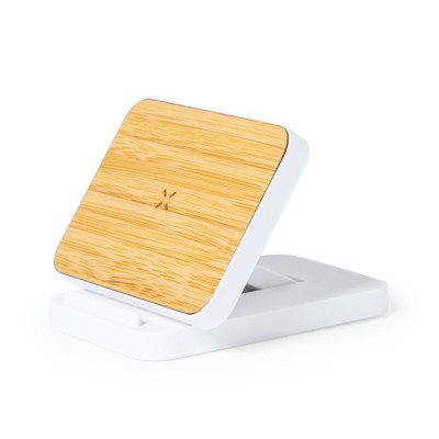 Caricatore wireless pieghevole in bambù e abs - Foldable charger cod. PF331