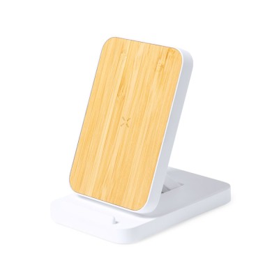 Caricatore wireless pieghevole in bambù e abs - Foldable charger cod. PF331