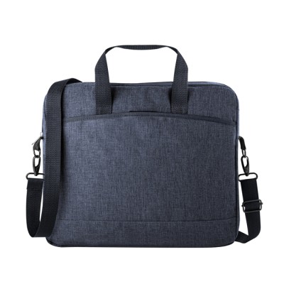 Borsa porta pc imbottita in poliestere 300d effetto melange - Montry 2 tone cod. PH204