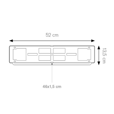Portatarga posteriore auto - Trim cod. PN215