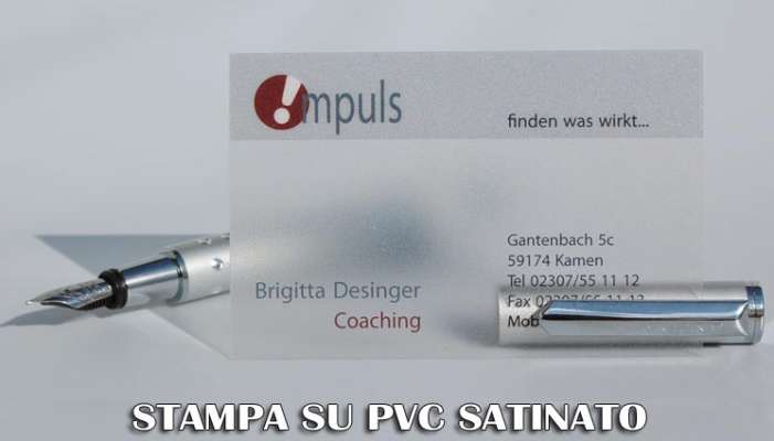 Biglietti da visita in PVC Biglietti da visita in PVC