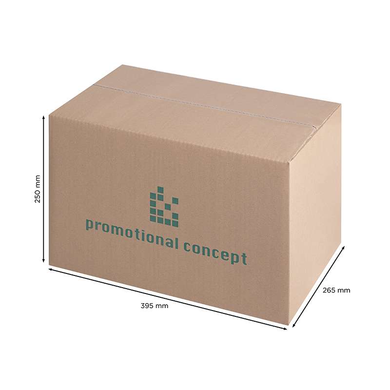 Cartoni doppia onda con stampa logo f.to 39,5 x 26,5 x 25h - cod. CR005