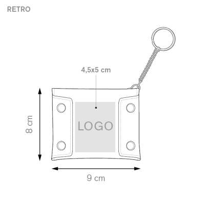 Portachiavi portamonete bicolore - Pochette key cod. CA069