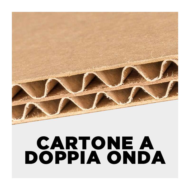 Cartoni doppia onda con stampa logo f.to 39,5 x 26,5 x 25h - cod. CR005