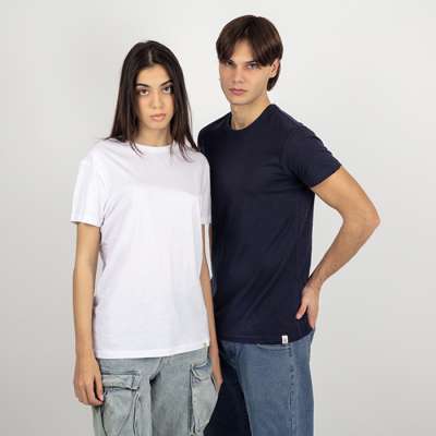 T-shirt adulto cotone biologico pettinato - White organic cod. NK161