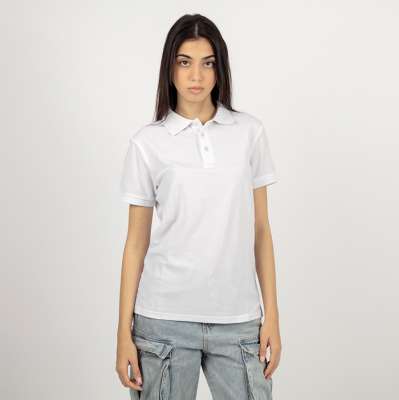 Polo mezza manica cotone piquet pettinato, bianco - Miami cod. NK201