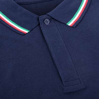 Polo mezza manica cotone con profili tricolore - Polo italia cod. NK205