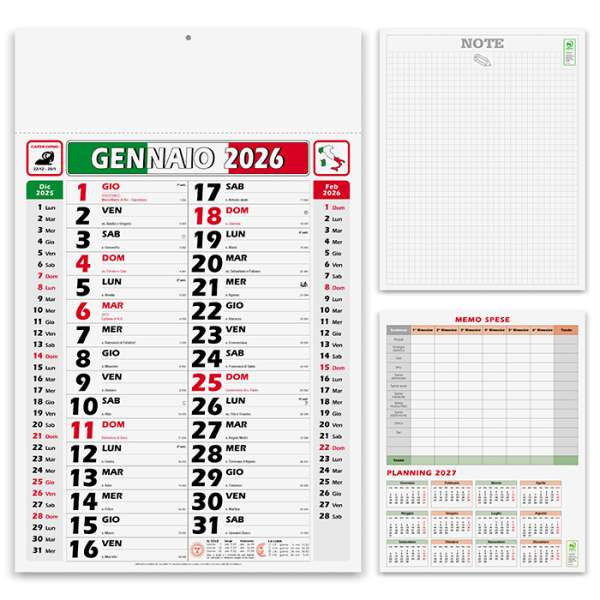 Calendari Olandesi con scritte stampate - cod. PA432