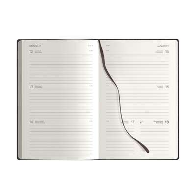 Agenda settimanale con scritte stampate
