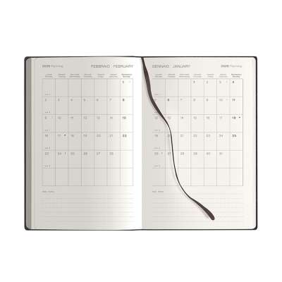Agenda settimanale con scritte stampate