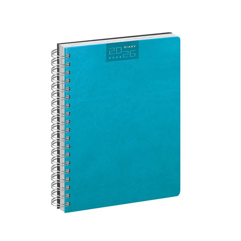 Agenda giornaliera con spirale con scritte serigrafate - cod. PB375
