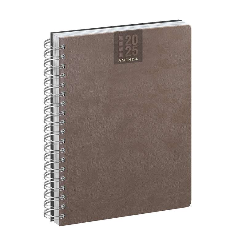 Agenda giornaliera con spirale con scritte serigrafate - cod. PB375